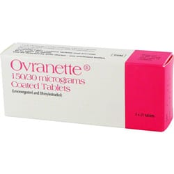 Packung von Ovranette 150/30 Mikrogramm 63 Pillen