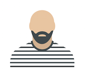 Skaldet mand med skæg Skaldet mand med skæg