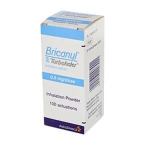 Bricanyl pakke med Turbuhaler af 0.5 mg Terbutalinsulfat per dosis