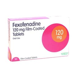 Box contains 30 film-coated tablets of Fexodenadine 120mg for oral use