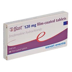 Box of 30 film-coated tablets of Telfast® 120mg for oral use