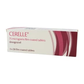 Pack of 84 Cerelle 75 micrograms desogestrel film-coated tablets