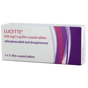 Pack of Lucette® 0.03/3mg ethinylestradiol/drospirenone 63 film-coated tablets