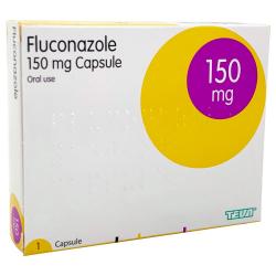 Box containing 1 capsule of Fluconazole 150mg for oral use