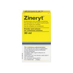 Zineryt® 30ml powder and solvent solution package
