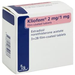 Pack of Kliofem 2mg/1mg estradiol/norethisterone acetate 84 film-coated tablets