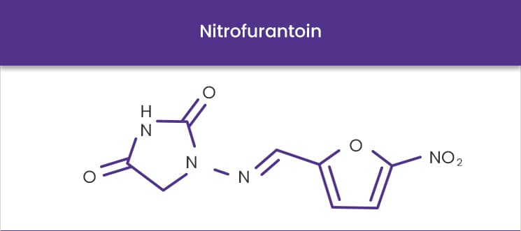 Nitrofurantoin drug molecule