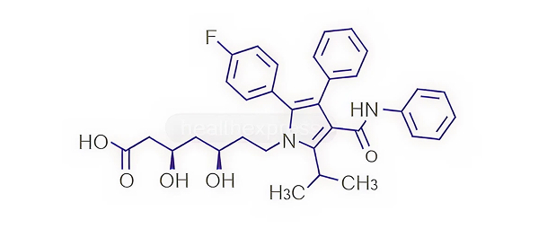 Strukturformel von Atorvastatin