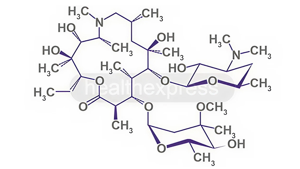Strukturformel von Azithromycin