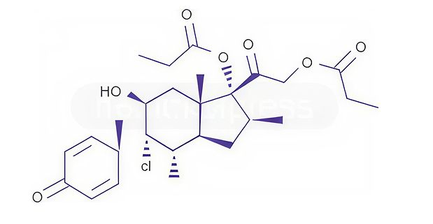 Strukturformel von Beclometasondipropionat