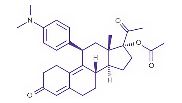 Strukturformel von Ulipristalacetat