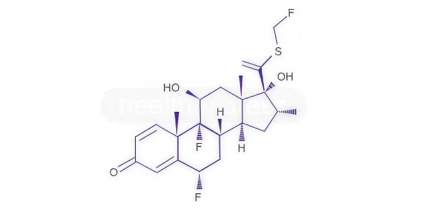 Strukturformel von Fluticason
