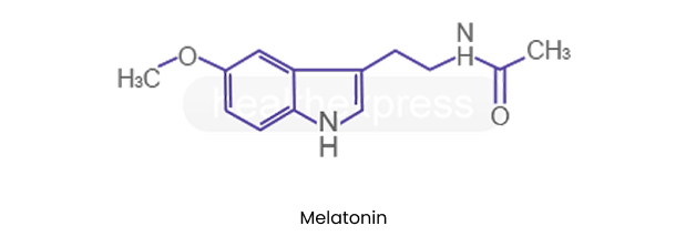 Strukturformel von Melatonin