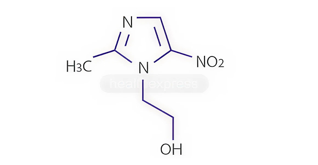 Strukturformel von Metronidazol