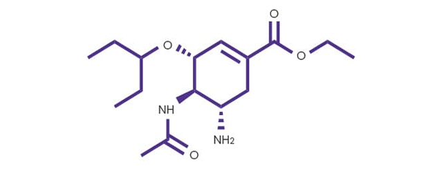 Strukturformel von Oseltamivir