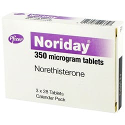 Minipille Noriday mit Norethisteron 3x28 Tabletten Verpackung