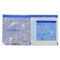 NuvaRing Verhütungsring Vorder- und Rückseite eines Beutels