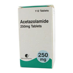 Diamox 30 mal 250mg Tabletten mit Acetazolamid Verpackung