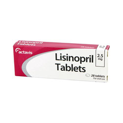 Packung von Lisinopril 2,5mg 28 Tabletten