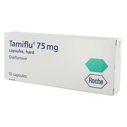 Packung von Tamiflu 75mg 10 Hartkapseln