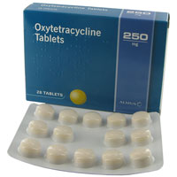 Oxytetracyclin 28 mal 250mg Kapseln Verpackung und Blisterpackung
