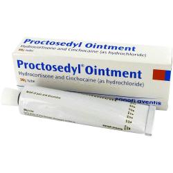Packung der Proctosedyl Salbe und Tube 