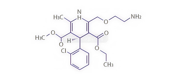 Strukturformel von Amlodipin