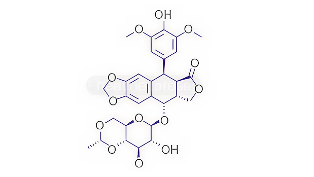 Strukturformel von Podophyllotoxin