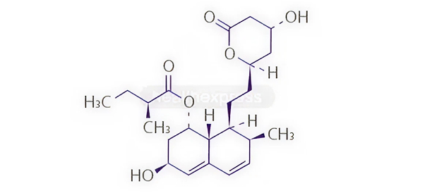 Strukturformel von Pravastatin