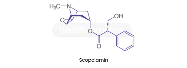 Strukturformel von Scopolamin (Hyoscine)