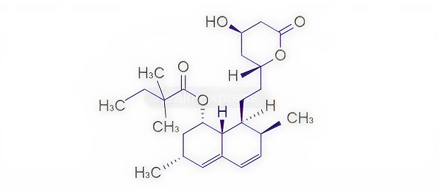 Strukturformel von Simvastatin