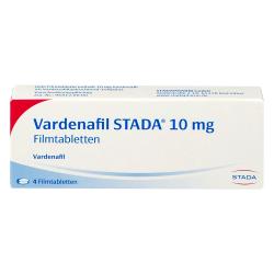 Packung von Vardenafil 10mg 4 Tabletten