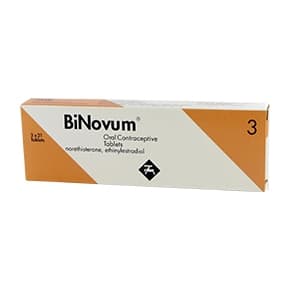 Binovum mit Norethisteron Ethinylestradiol 3x21 Tabletten Verpackung