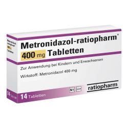 Packung von Metronidazol 400mg 14 Tabletten