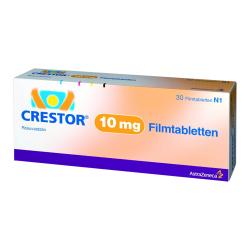 Packung von Crestor 10mg 30 Filmtabletten