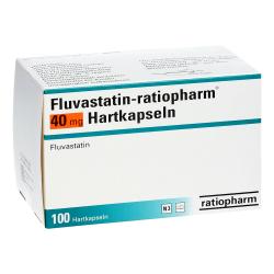 Packung von Fluvastatin 40mg 100 Hartkapseln