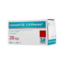 Packung von Lisinopril 20mg 100 Tabletten