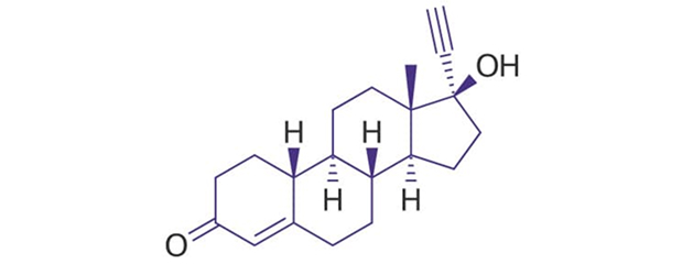 Kemisk formel af Norethisteron