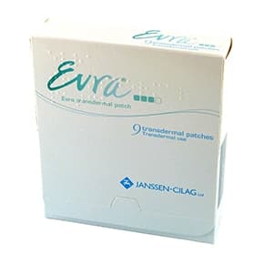 Evra pakke med 9 norelgestromin og ethinylestradiol p-plastre fra Janssen