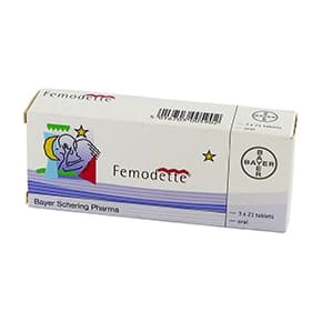 Pakke med femodette® 63 orale tabletter