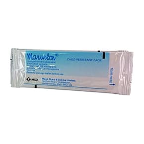 Blisterpakke med Marvelon® Desogestrel/Ethinylestradiol 63 tabletter