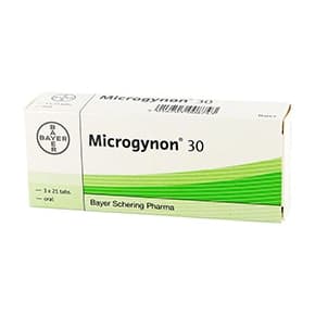 Pakke med microgynon® 30 tabletter til oral brug