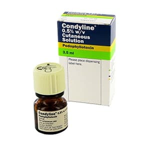 Condyline pakke 5mg Podophyllotoksin