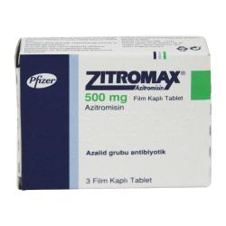 Pakke med 500 mg Zithromax tabletter