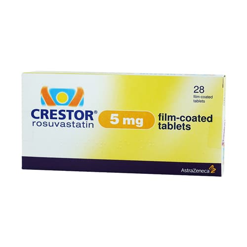 Pakke med 5 mg Crestor tabletter