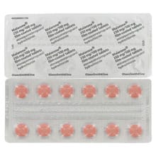 Blisterpakke med Malarone® 250 mg/100 mg atovaquone/proguanil hydrochlorid 12 filmovertrukne tabletter