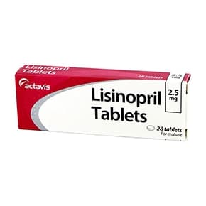 Pakke med 2.5 mg Lisinopril tabletter