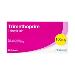 Pakke med Trimethoprim (Trimopan) tabletter