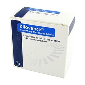 Pakke Kliovance 1 mg/0,5 mg østradiol/norethisteron acetat 84 filmbelagte tabletter