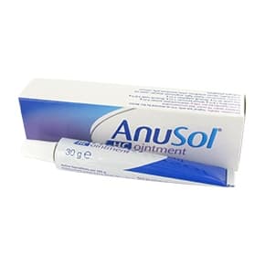 Boks med anusol HC -salve med 30 g rør